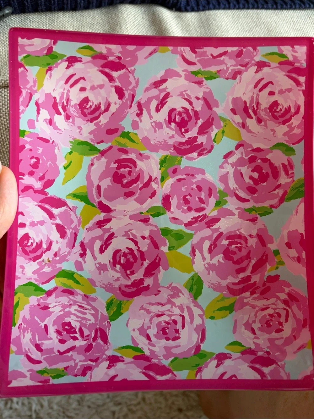 Lilly Pulitzer Pink Floral Trinket Tray